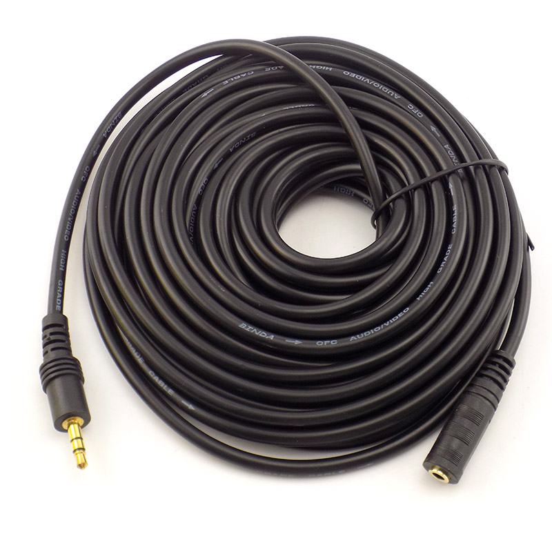 Cable Extension 3.5 - 1.5/3/5/10 メートル 3.5 ミリメートルステレオオス - メスオーディオ延長ケーブルコードヘッドフォンテレビコンピュータラップトップ
