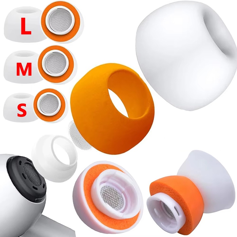 Earphone Foam Tip - AirPods Pro 2用メモリーフォームイヤーチップ、AirPods Pro 1/2用シリコン交換イヤーチップキャップ、イヤークッション、イヤーパッドアクセサリー