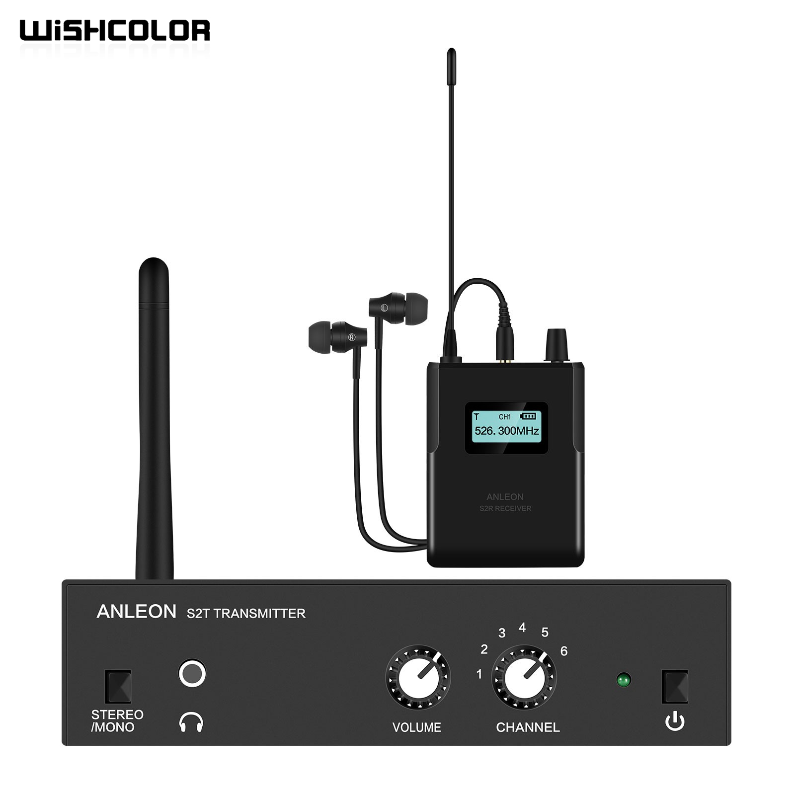 In Ear Monitor Iem - Wishcolor anleon s2 526-535mhz inイヤーモニターシステム、ステージ用送信機受信機付きワイヤレスiemシステム