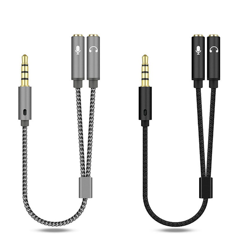 Earphone Splitter Jack - イヤホン用Yジャックオーディオスプリッター、オスからメス2個、3.5mm、3.5mm、ステレオ、コネクター、アダプター、イヤホンアクセサリー、m、f