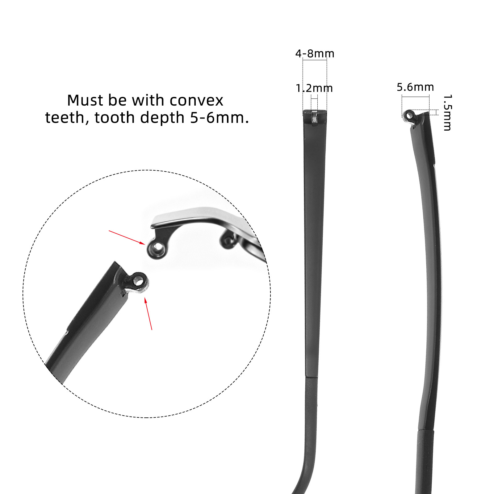 Silicone Ear Tip Replacement - ユニバーサル眼鏡テンプルエンドチップソフトシリコン眼鏡アーム脚クッション滑り止め耳サポートパッド交換用アクセサリー