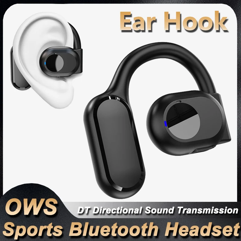 Bluetooth Headset On Ear - ワイヤレス Bluetooth ヘッドフォン空気伝導イヤホンマイク付きハンズフリーノイズキャンセリングヘッドセット運転用 Audifonos
