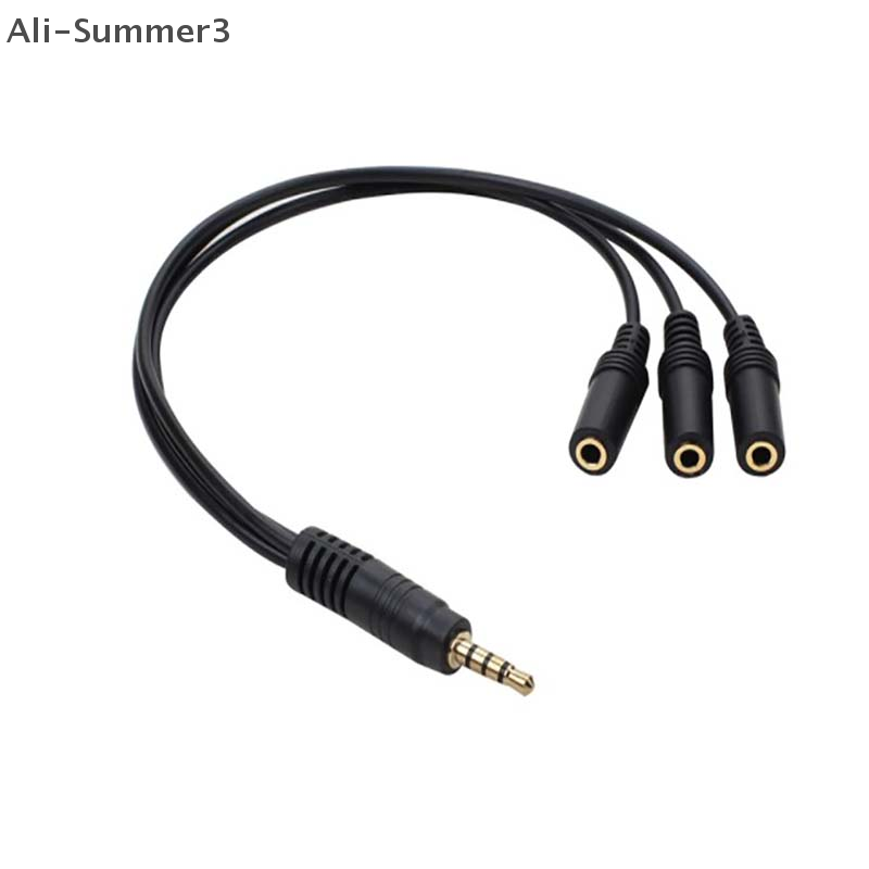 3.5mm 3ウェイポートAUXマルチヘッドホンイヤホンオー - Earphone Splitter Jack のレビューと価格