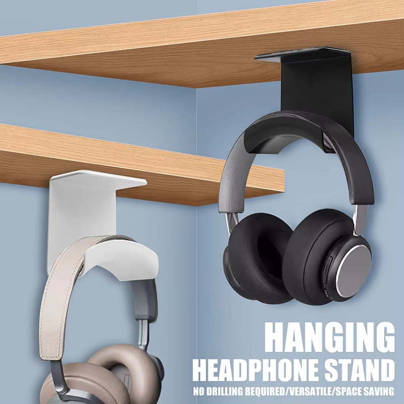 ユニバーサルヘッドフォンスタンド粘着プラスチック壁掛けハンガ - Headphone Stand Desk のレビューと価格