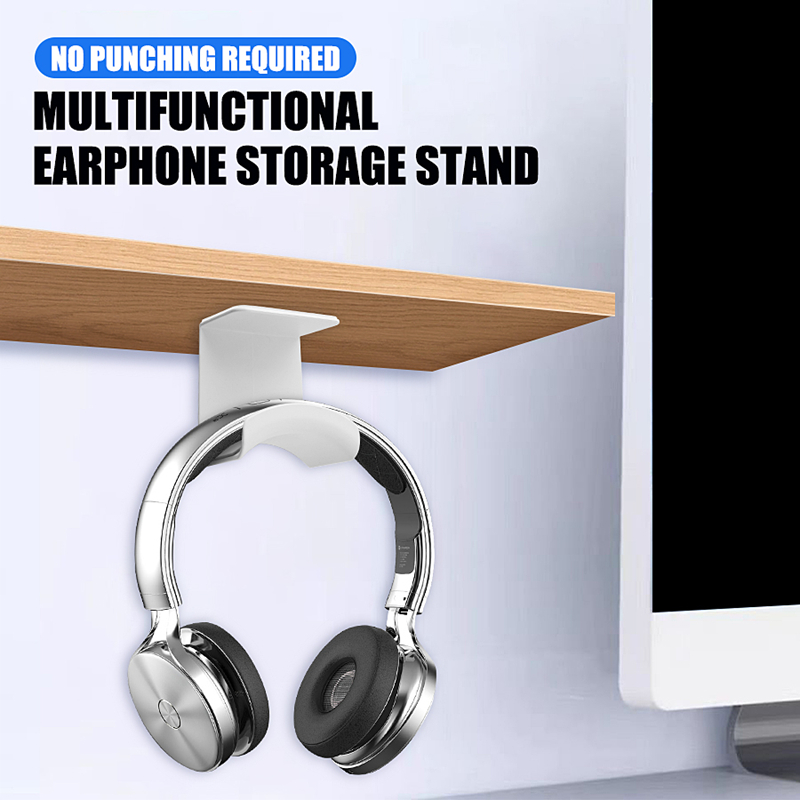 ユニバーサルヘッドフォンスタンド粘着プラスチック壁掛けハンガ - Headphone Stand Desk のレビューと価格