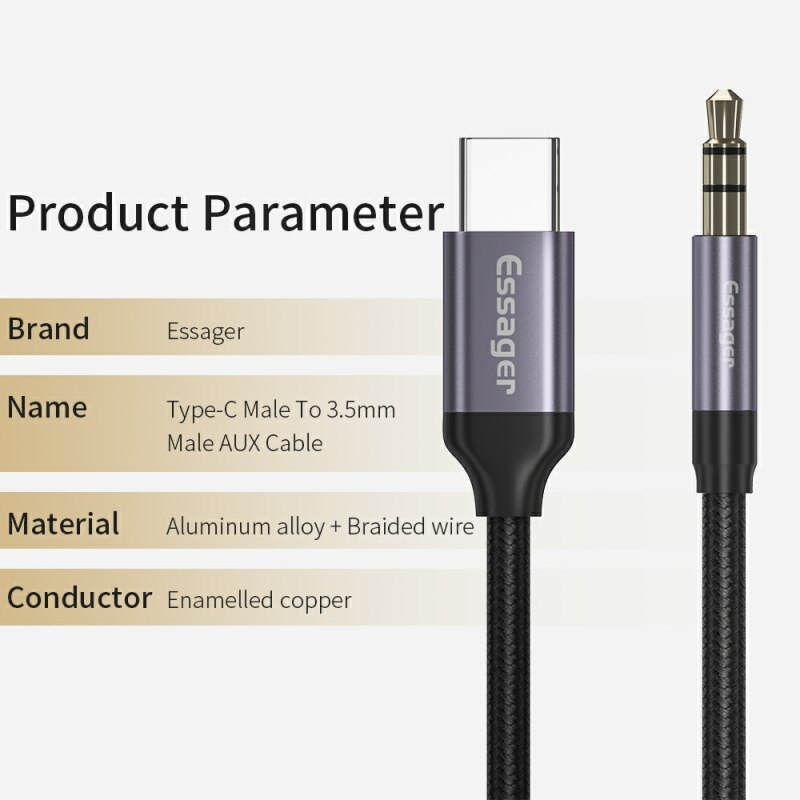 Essager-HuaweiおよびXiaomi mi用のAU - Earphone Splitter Jack のレビューと価格