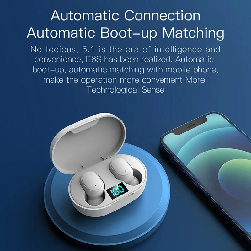 2026年新型TWS E6S Fone Bluetoothイ - Bluetooth Headset On Ear のレビューと価格