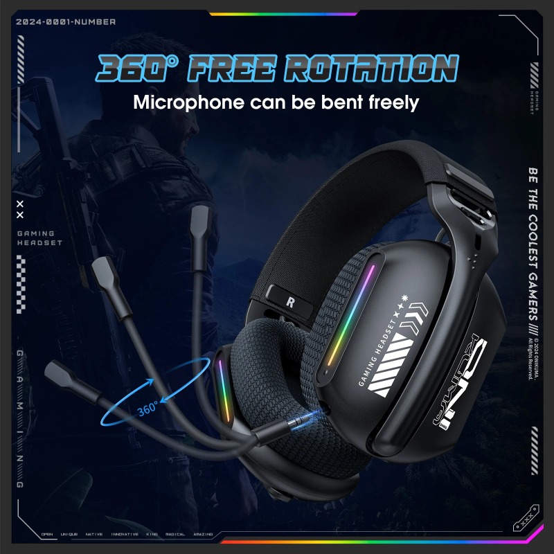ONIKUMA GT808 ワイヤレスゲーミングヘッドセット - Gaming Headset Rgb のレビューと価格