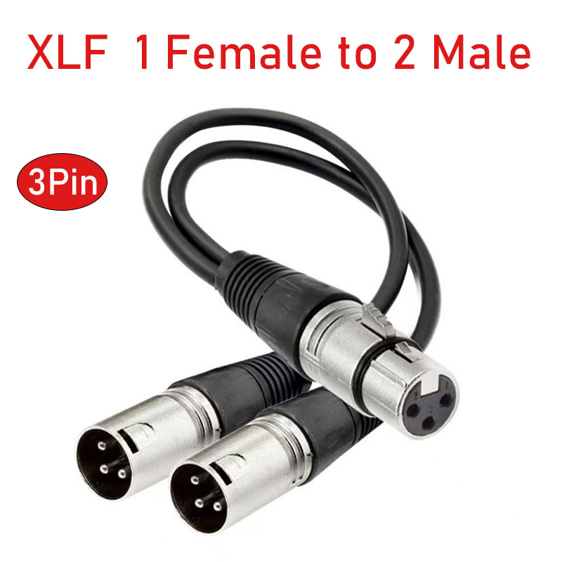 XLRスプリッターケーブル 3ピンメス-デュアルオスYアダプ - Audio Splitter Y のレビューと価格