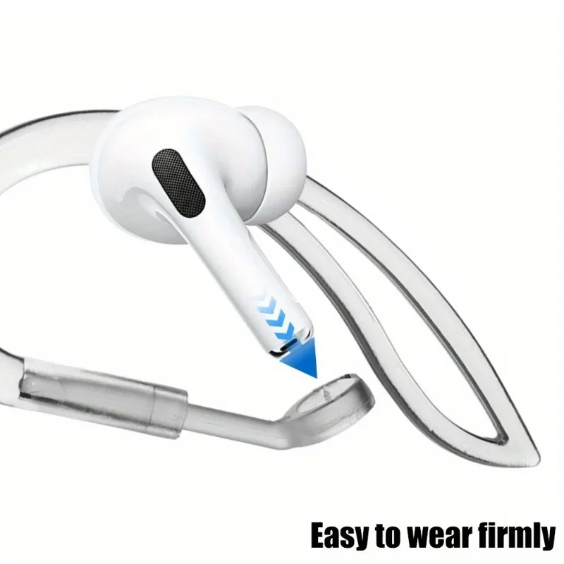 1/2 ペア透明イヤーフックソフトシリコンアンチスリップスポ - Sports Earphone Hook のレビューと価格