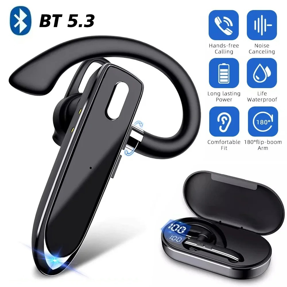 マイク付きBluetoothワイヤレスヘッドセット,ハンズフ - Bluetooth Headset On Ear のレビューと価格