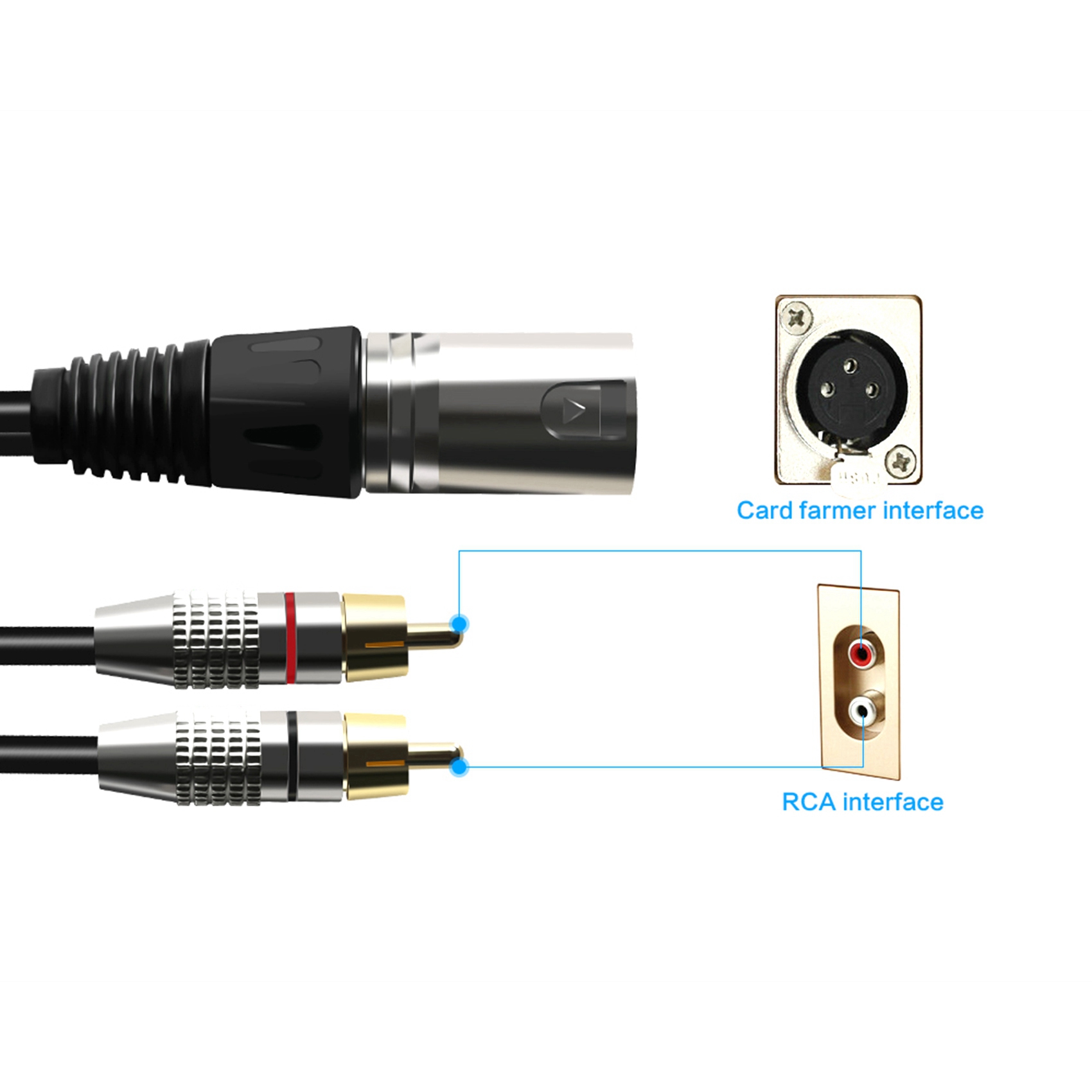 ステレオオーディオケーブルコネクタ、マイク用Yスプリッターコ - Audio Splitter Y のレビューと価格