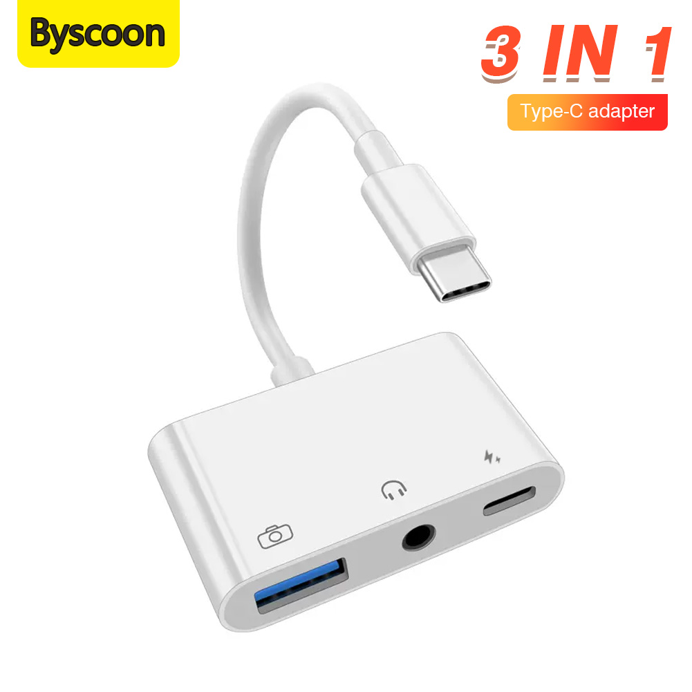 3 in 1 Type C - 3.5mmジャックイヤホンオ - Earphone Splitter Jack のレビューと価格