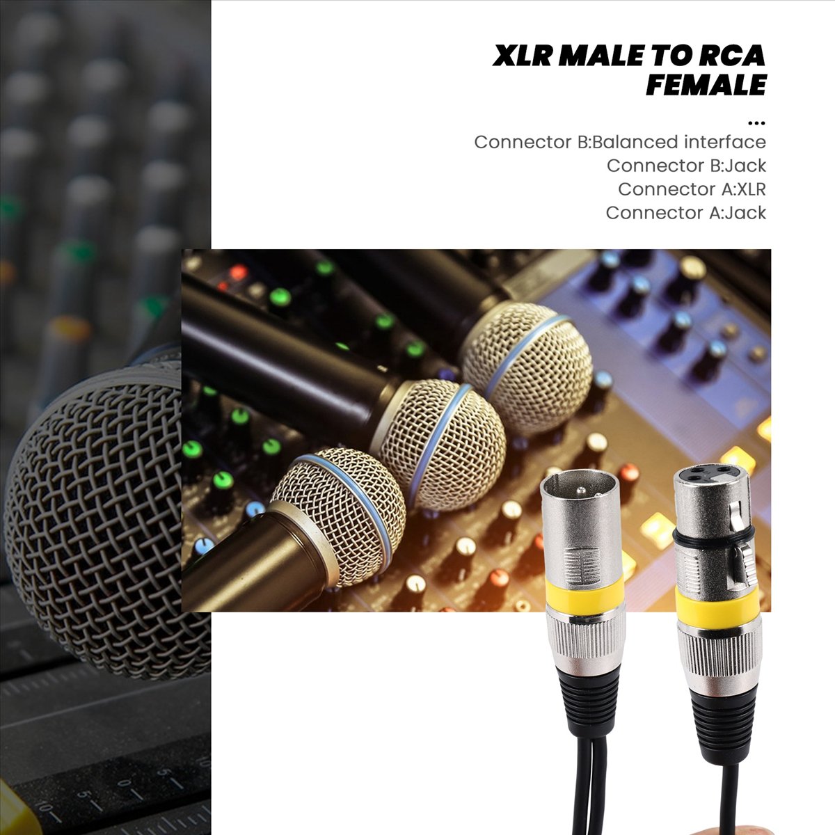 A003 30cm 3ピンXLRオス-2XLRメスオーディオ - Audio Splitter Y のレビューと価格