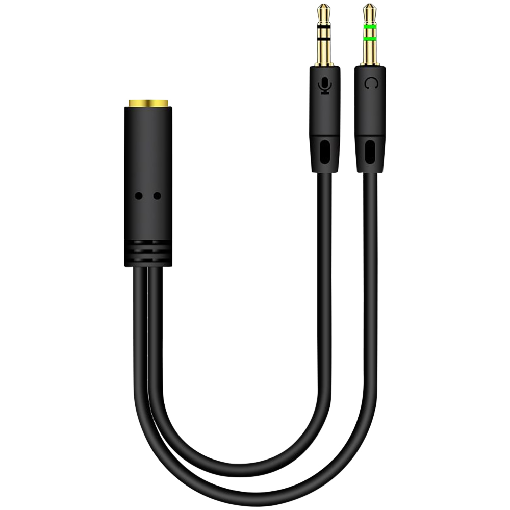ヘッドフォンアダプター,オスからメスへのジャック2個,コンピ - Earphone Splitter Jack のレビューと価格
