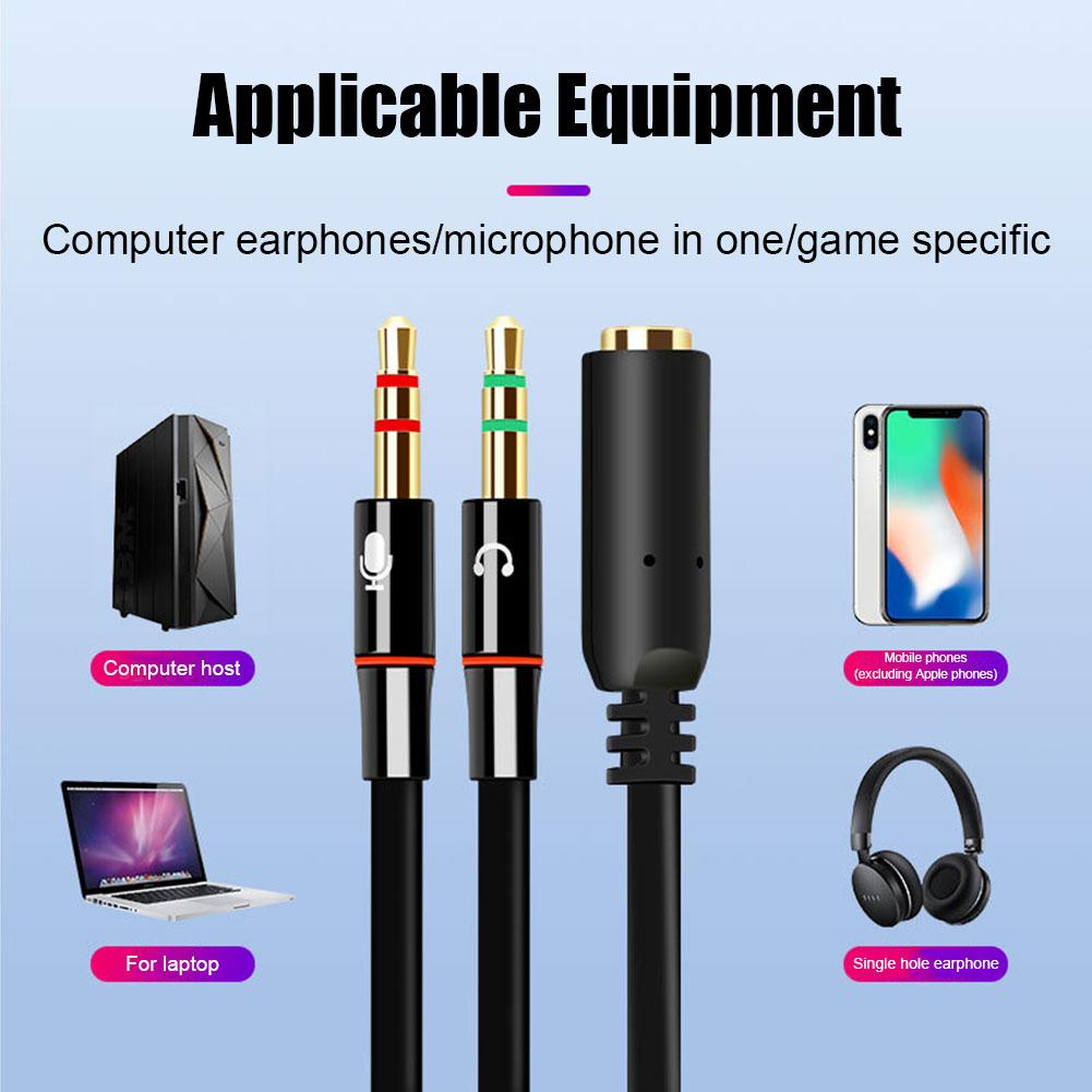 ヘッドフォンマイクオーディオコンバータスプリッターコンピュー - Audio Splitter Y のレビューと価格