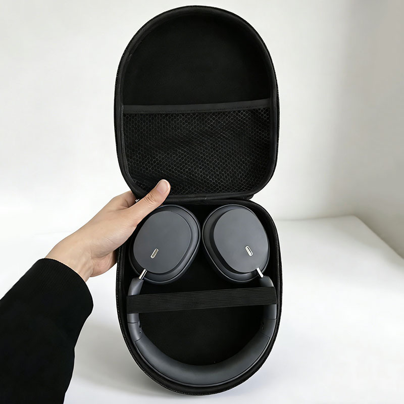 ヘッドフォン収納ケース 1 個ブラック EVA ハードシェル - Headphone Case Hard のレビューと価格