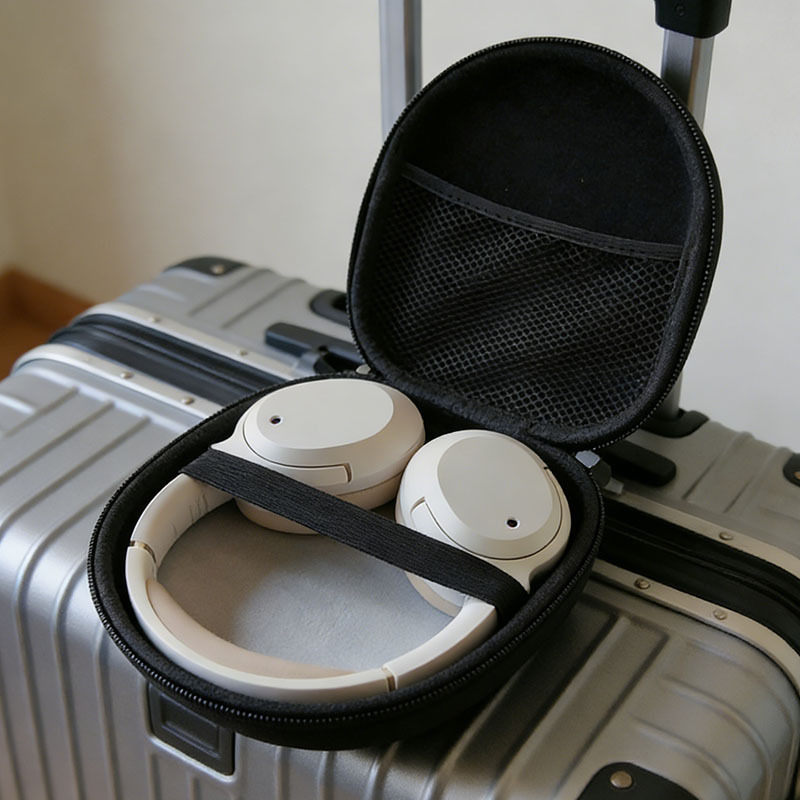 ヘッドフォン収納ケース 1 個ブラック EVA ハードシェル - Headphone Case Hard のレビューと価格